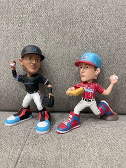 Miami Marlins baseball Rojas & Rodgers set of 2 bobbleheads