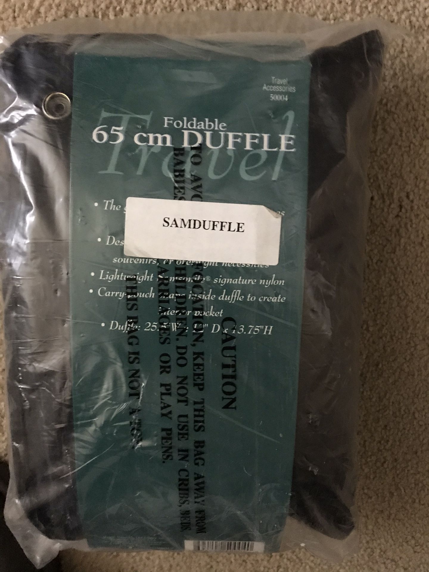 Foldable travel duffle- Original Packaging