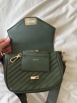 ALDO GREEN CROSS BODY BAG WITH CARD HOLDER