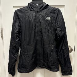 TheNorthface ladies fleece lines hooded jacket like new black size XS