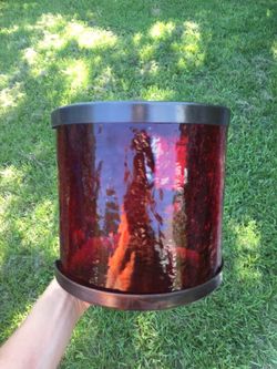 Candle holder - iron and glass