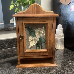 Vintage shelf with storage inside