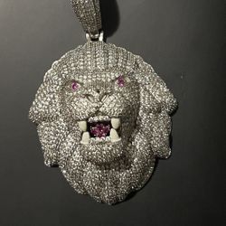 Moissanite Lion Pendant 