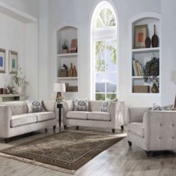 Living room Sofa, Loveseat & chair