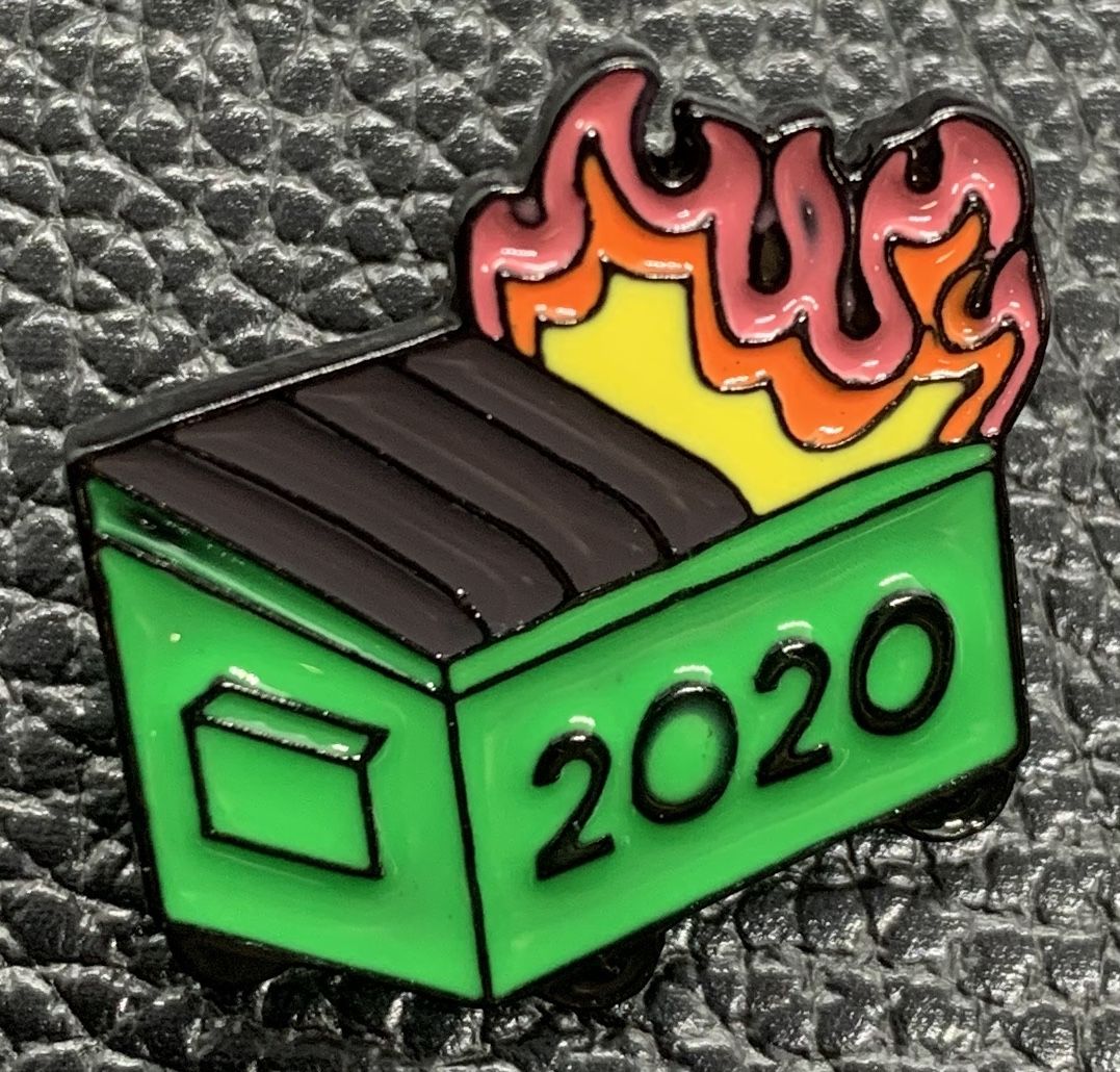 2020 Dumpster Fire Enamel Pin Brooch Variant 1