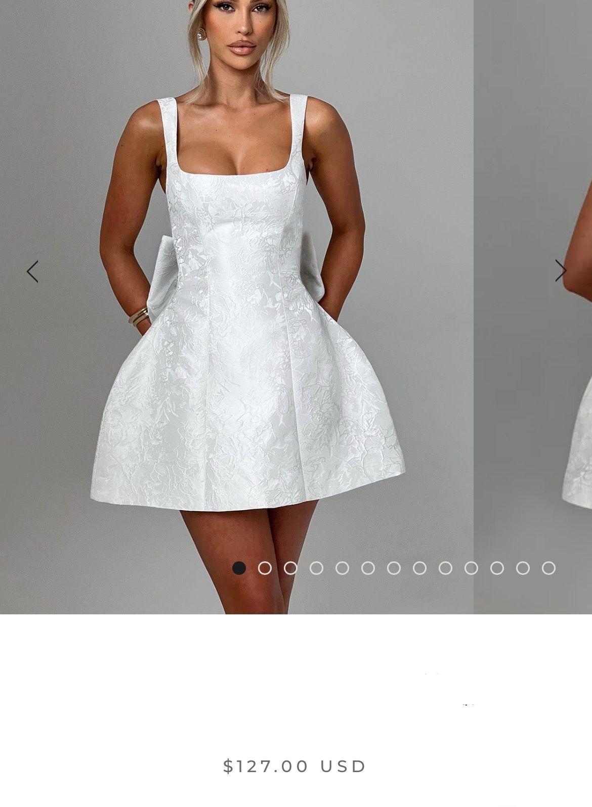 white dress with a bow size small