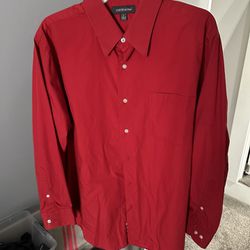 Red And white large dress shirts
