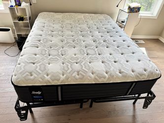 Sealey Posturpedic Queen mattress and folding bed frame
