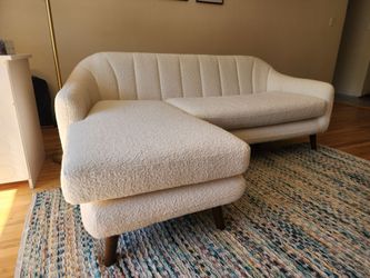 White Boucle Couch