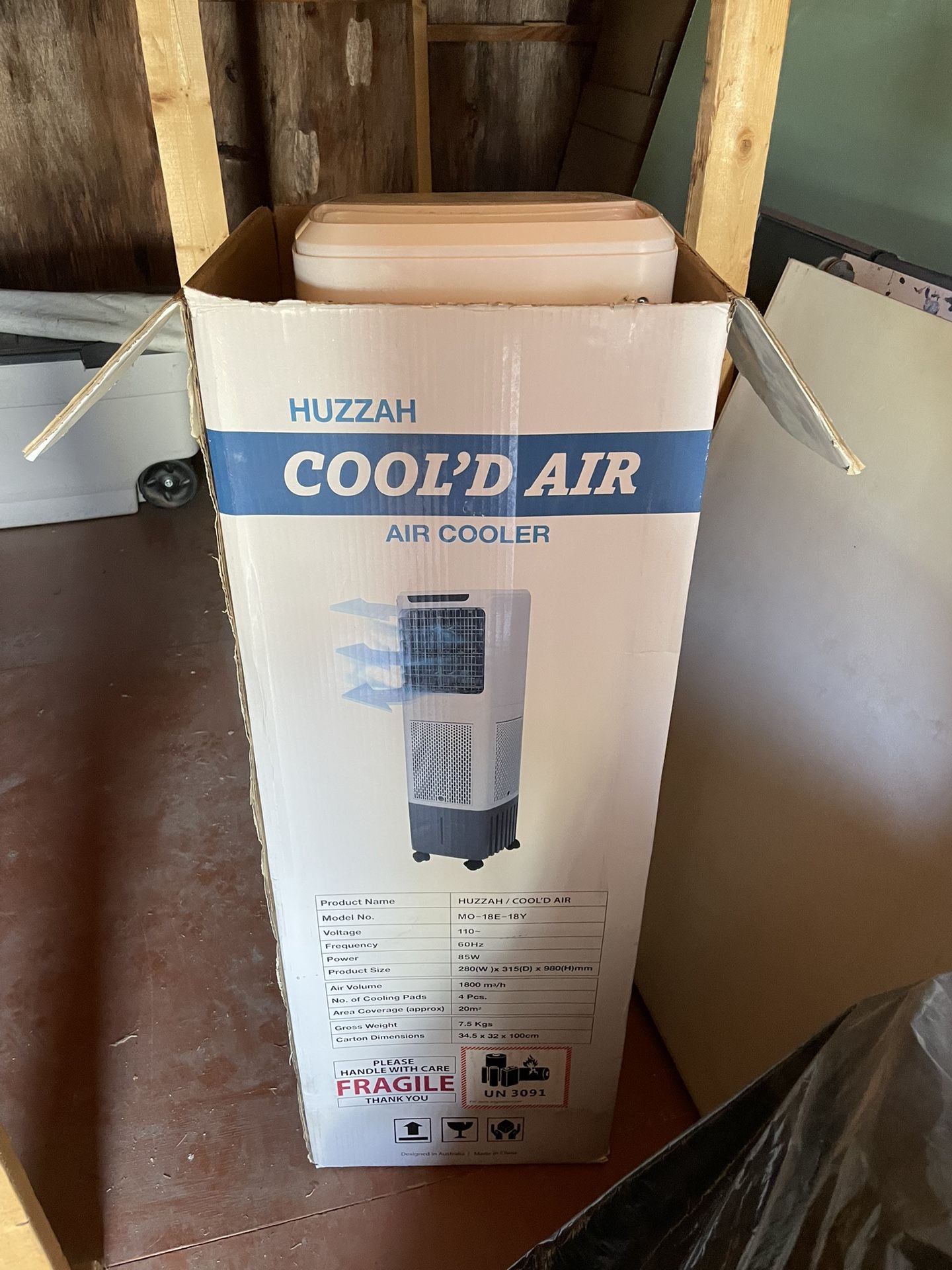 Brand New Huzzah Cool’d Air Air Cooler