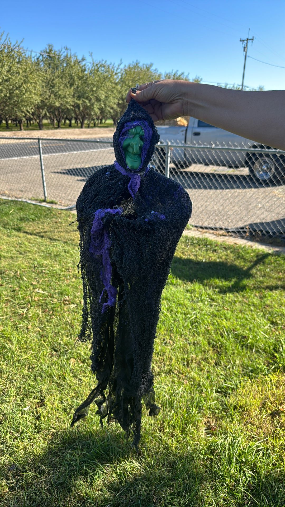 Hanging Witch With Lights