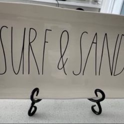 NEW RAE DUNN 2017 SURF & SAND PLATTER  (STAND NOT INCLUDED)