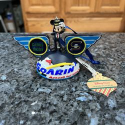 Disney World Parks Soarin Soarin' Around the World Mickey Ears Ornament.  Brand new with tags.  