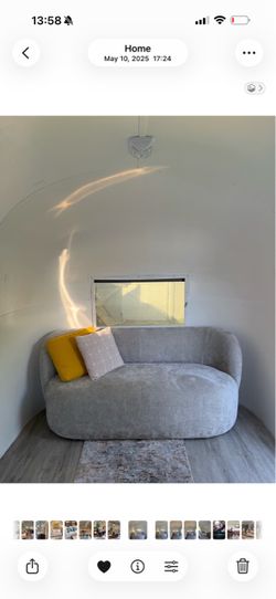 Modern Curved Loveseat / Sofa – Like New
