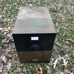 Vintage Military Metal Filling Cabinet