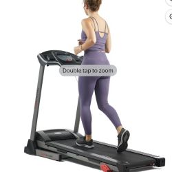 Sunny Health & Fitness Foldable Electric Smart Treadmill with Adjustable Incline and Smart Bluetooth & Free SunnFit App