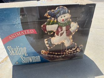 Skating snowman