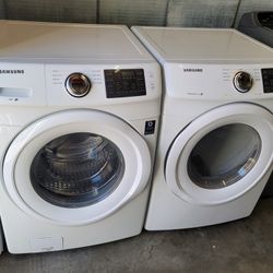 Samsung Front Load Washer And Stackable Gas Dryer Set 