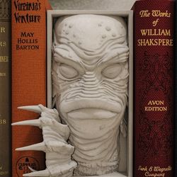 Creature From The Black Lagoon Book Nook Bookend Fantasy Horror Decor Literature Halloween