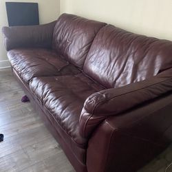 Red Italian Learner Couch - Extremely Comfortable!