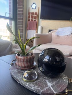 CB2 x Jennifer Fisher Black Marble Decorative Sphere / Object