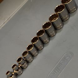 Snap-on Tools 11 pc 3/8" Drive 12-Point SAE Flank Drive® Shallow Socket Set (1/4, 5/16, 3/8-7/8")