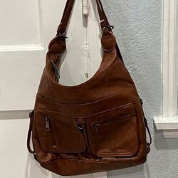 Brown tote bag