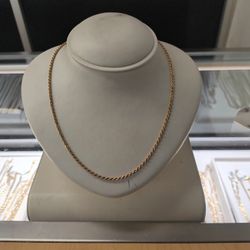 14k Solid Gold Rope Chain 13.5 Grams 26 Long Layaway Available 10% Dwon If You Interested Please Make Sure You Ask For Maribel Thank You 