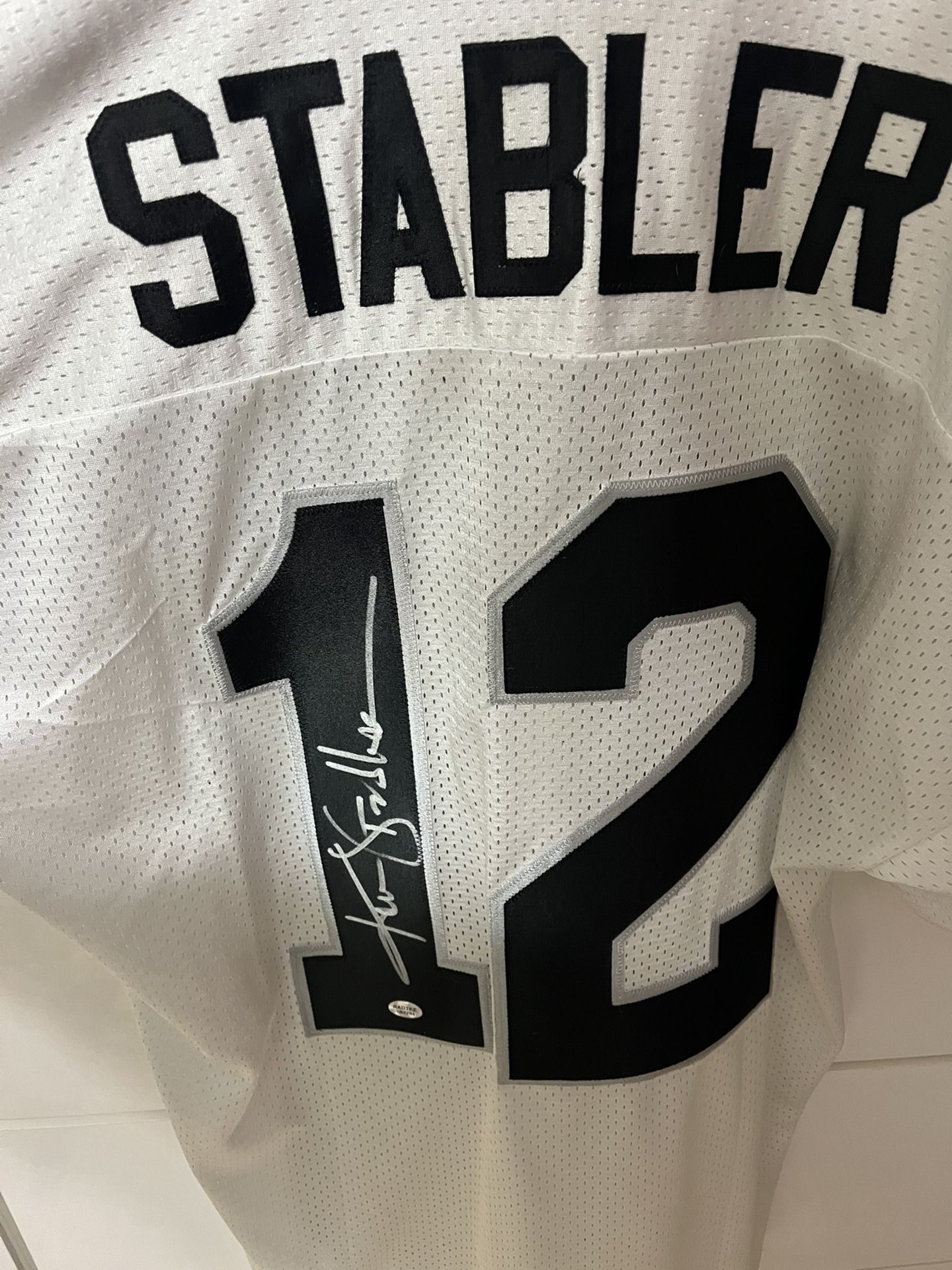 Sports Memorabilia- Ken Stabler Russel Jersey Oakland Raiders 
