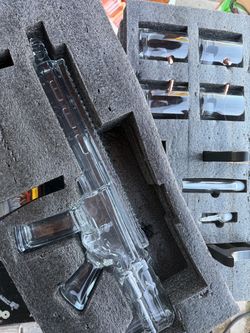 Glass AR-15 Rifle Whiskey Decanter Set