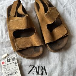 Zara Kids - Leather Sandals 