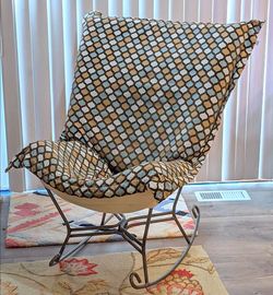 The Chicago Textile Company (CTC) Scroll Puff Rocker Chair
