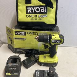 RYOBI ONE+ HP 18V Brushless Compact 1/2 in. Drill/Driver with (2) 1.5 Ah Batteries, Charger and Bag