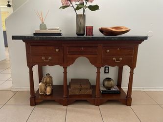 Marble top console table