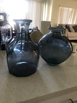 Vases Glass Blue