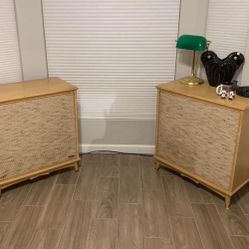 Vintage Mid Century 1960’s Hoffman Stereo-Fi Dual Speakers with Record Player, Bluetooth, & Radio