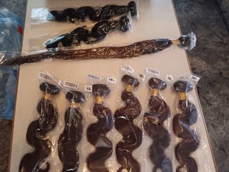 Un-used hair extensions