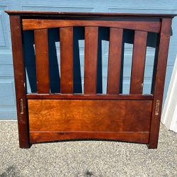 Twin Wood Bedframe, Box Spring And Mattress