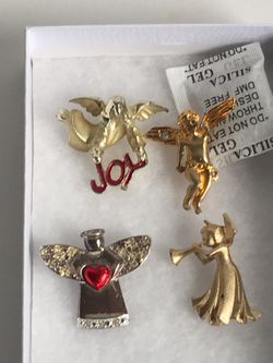 BEAUTIFUL ANGEL BROOCH PIN LOT. 😍😍VINTAGE TO FASHION