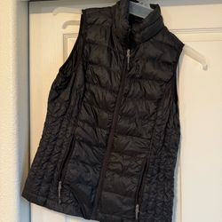 Black Down Vest Extra Small/Small 