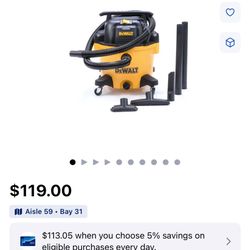 Dewalt 9 Gallon Wet/Dry Vacuum 