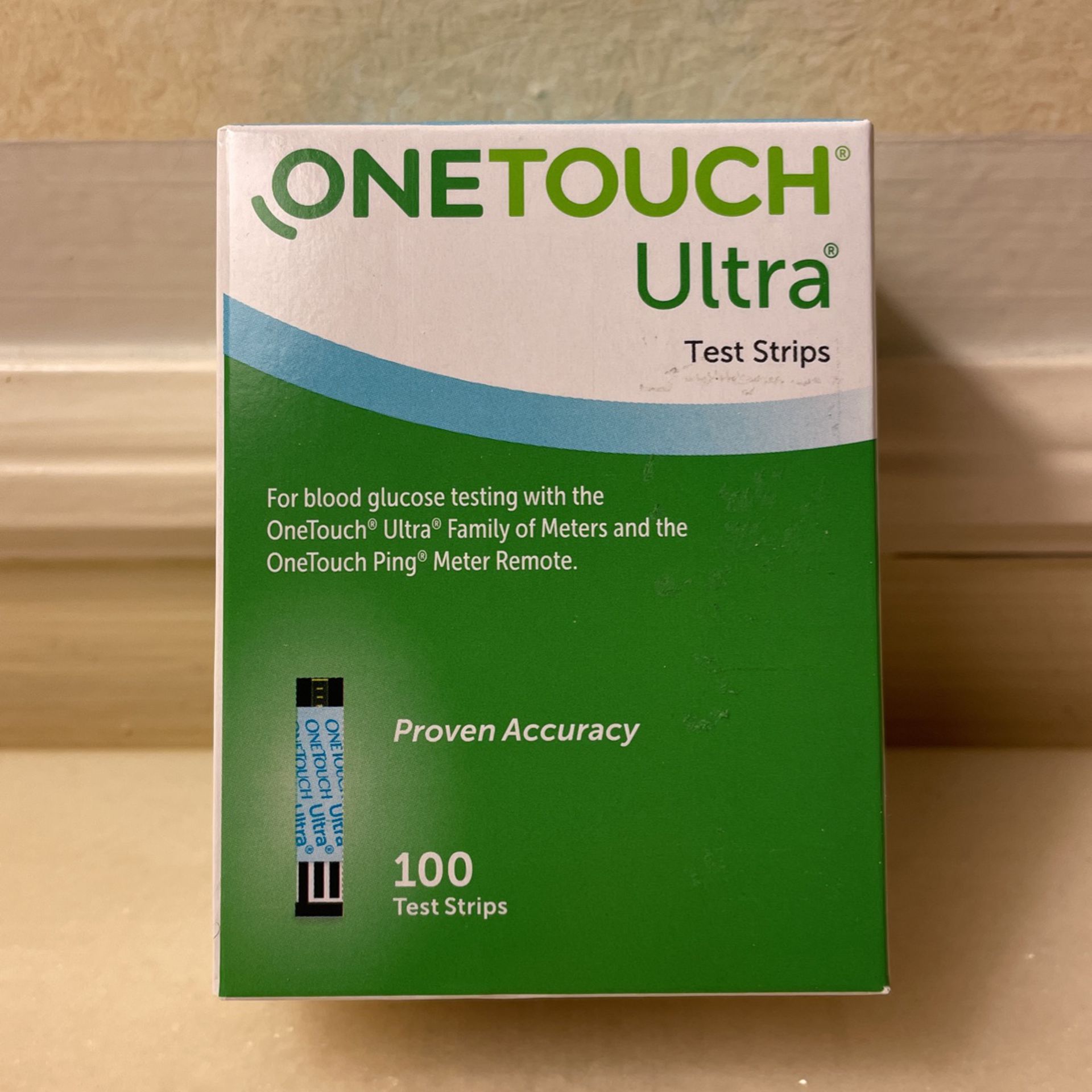 New OneTouch Ultra 100 Test Strips  Exp. 08-2022