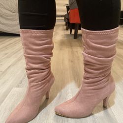 New And Modern Pink Boots