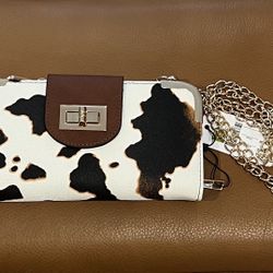 Small Purse Crossbody Faux Cowhide