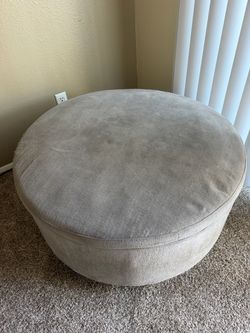 Large Round Ottoman with storage