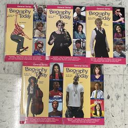 Biography Today books. Set of 5 books. 
