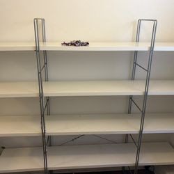Vintage IKEA ENETRI Shelving Unit – White Metal Frame (Fair Condition)
