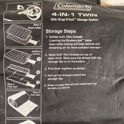 Coleman 2 Twin Air Mattress With Storage Bag And Air Pump