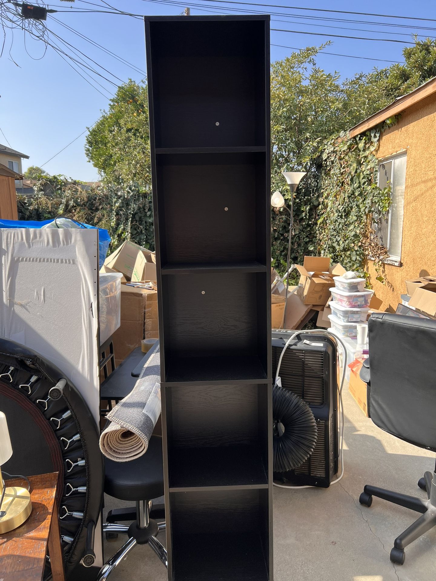 Tall Black Bookshelve