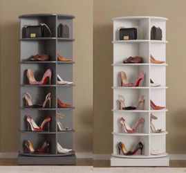 360° Rotating Shoe Cabinet | 6 Layers | Space-Saving Organizer for 24 Pairs,